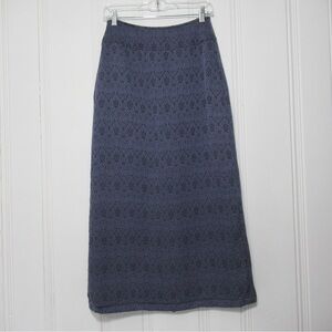 J. Jill Blue Silk Blend Maxi Long Skirt Size 6